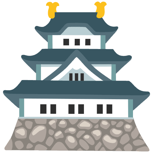 Japanese Castle Emoji from Noto Emojis Set