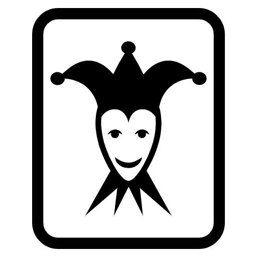 Joker Emoji from EmojiTwo Black Set