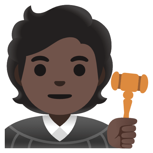 Judge Dark Skin Tone Emoji from Noto Emoji Set