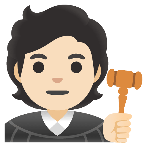 Judge Light Skin Tone Emoji from Noto Emoji Set