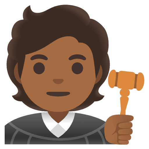 Judge Medium Dark Skin Tone Element from Noto Emojis Set