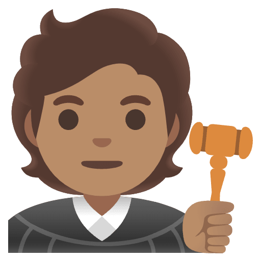 Judge Medium Skin Tone Emoji from Noto Emoji Set