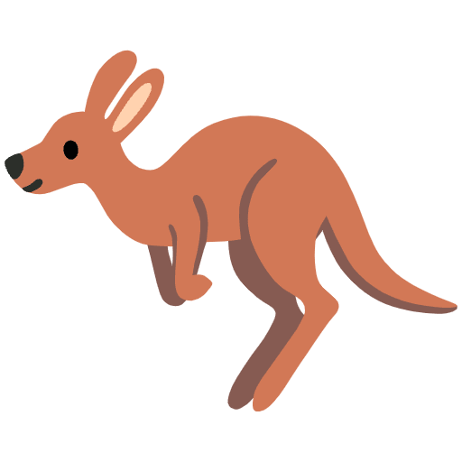 Kangaroo Element from Noto Emojis Set