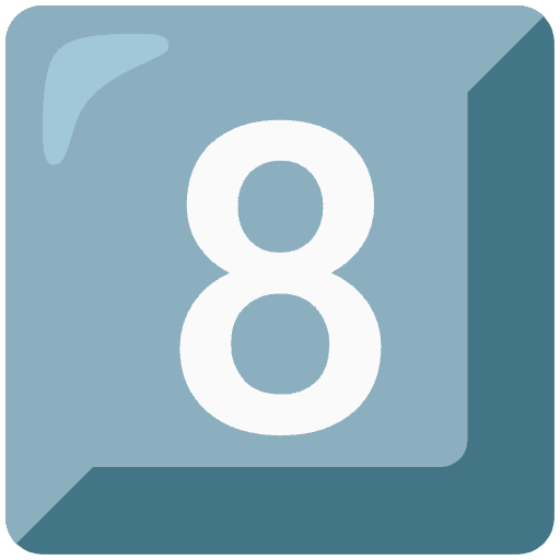 Keycap Digit Eight Emoji from Noto Emojis Set