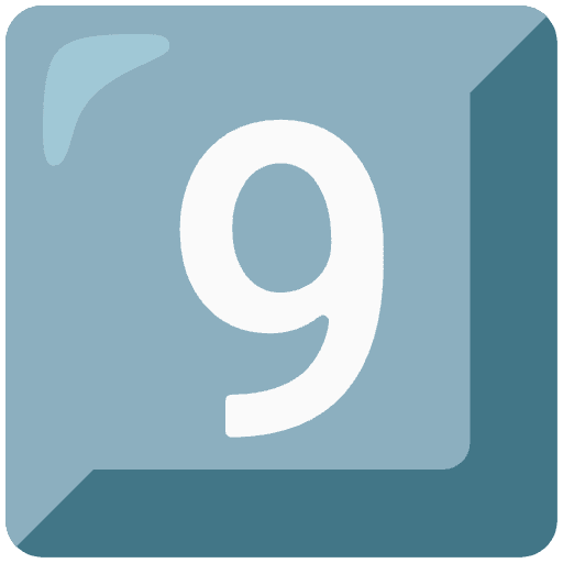 Keycap Digit Nine Emoji from Noto Emojis Set