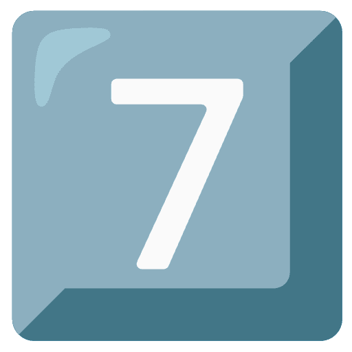 Keycap Digit Seven Emoji from Noto Emojis Set