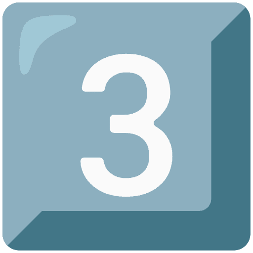 Keycap Digit Three Emoji from Noto Emojis Set
