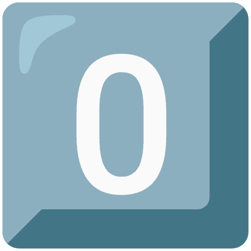 Keycap Digit Zero Emoji from Noto Emoji Set