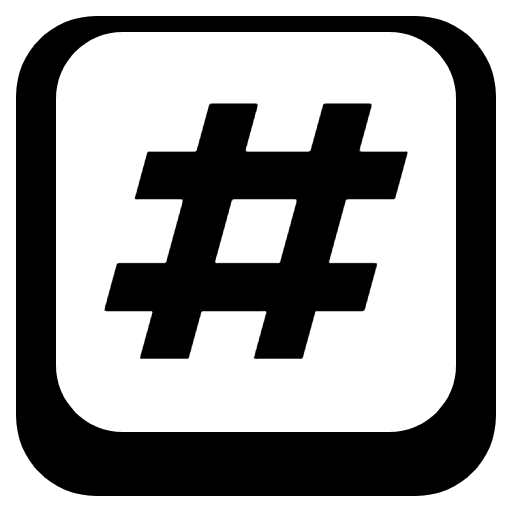 Keycap Number Sign Emoji from EmojiTwo Black Set