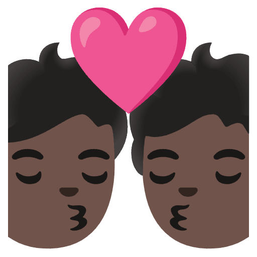 Kiss Dark Skin Tone Element from Noto Emojis Set