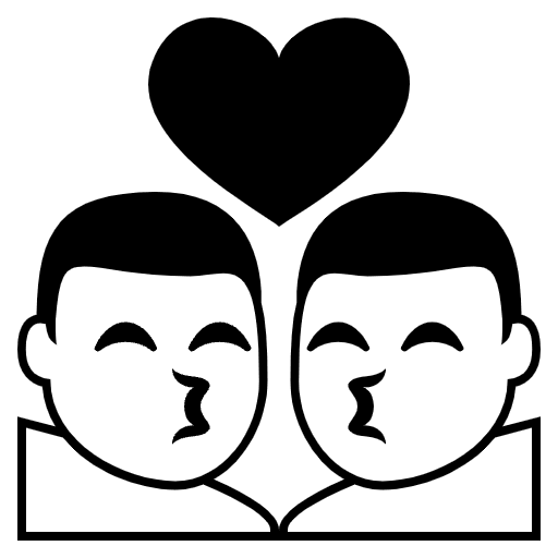 Kiss Manman Element from EmojiTwo Black Set