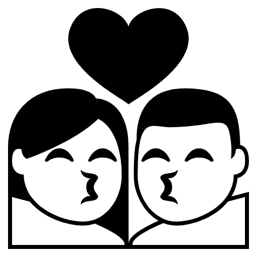 Kiss Element from EmojiTwo Black Set