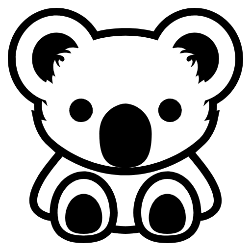 Koala Element from EmojiTwo Black Set