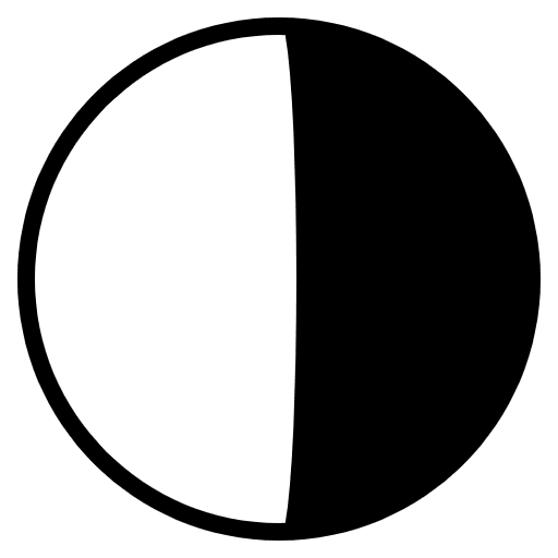 Last Quarter Moon Element from EmojiTwo Black Set