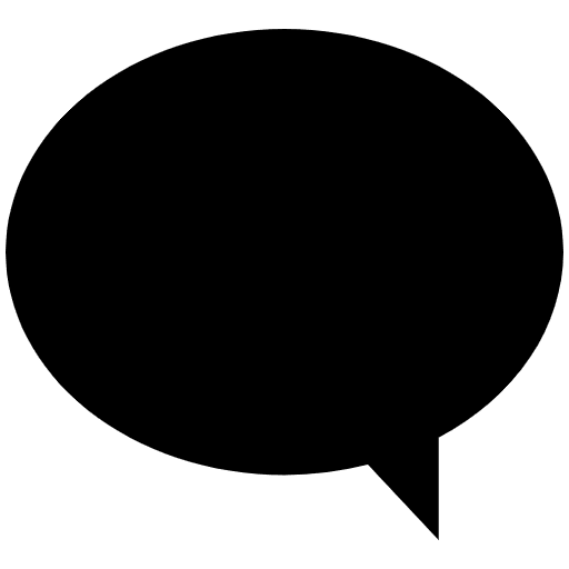 Left Speech Bubble Emoji from EmojiTwo Black Set