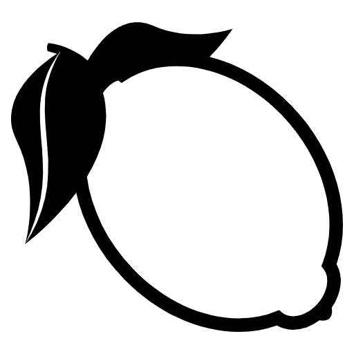 Lemon Emoji from EmojiTwo Black Set