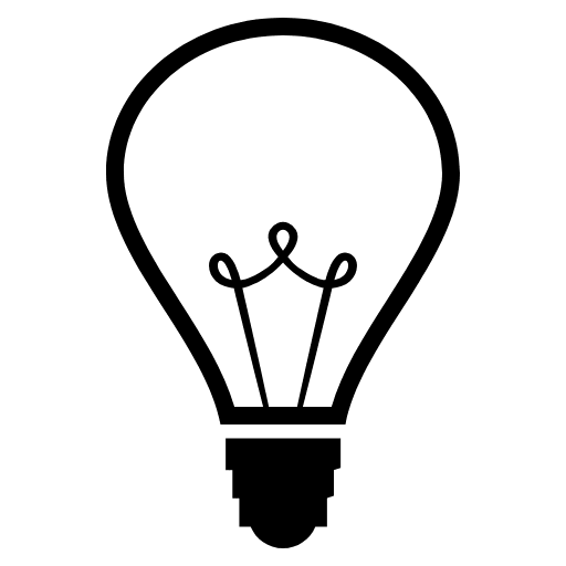 Light Bulb Emoji from EmojiTwo Black Set