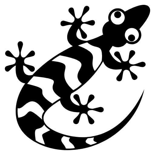 Lizard Emoji from EmojiTwo Black Set