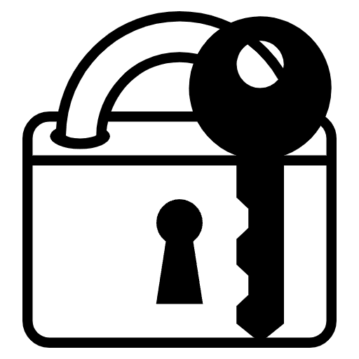 Locked With Key Emoji from EmojiTwo Black Set