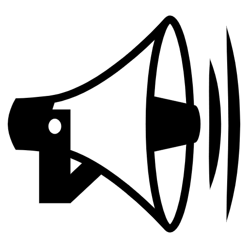 Loudspeaker Emoji from EmojiTwo Black Set