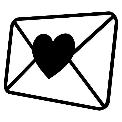 Love Letter Emoji from EmojiTwo Black Set