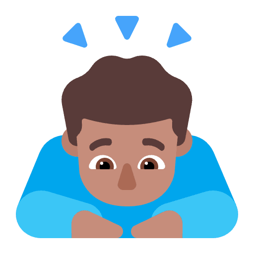 Man Bowing Flat Medium Element from Fluent Emoji Flat Set