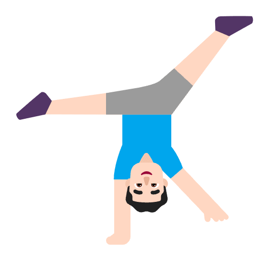 Man Cartwheeling Flat Light Emoji from Fluent Emoji Flat Set