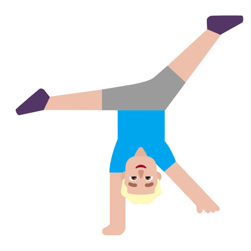 Man Cartwheeling Flat Medium Light Element from Fluent Emoji Flat Set
