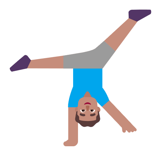 Man Cartwheeling Flat Medium Element from Fluent Emoji Flat Set