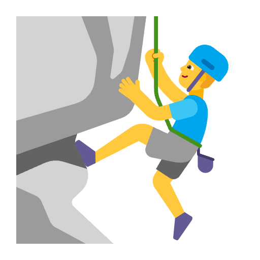 Man Climbing Flat Default Emoji from Fluent Emoji Flat Set