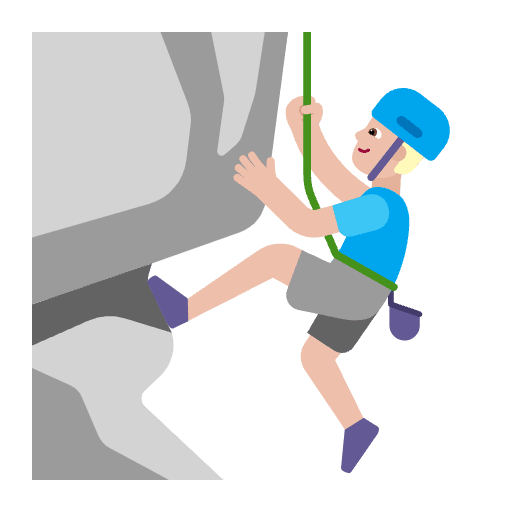 Man Climbing Flat Medium Light Emoji from Fluent Emoji Flat Set