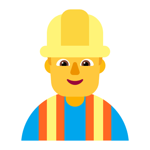 Man Construction Worker Flat Default Emoji from Fluent Emoji Flat Set