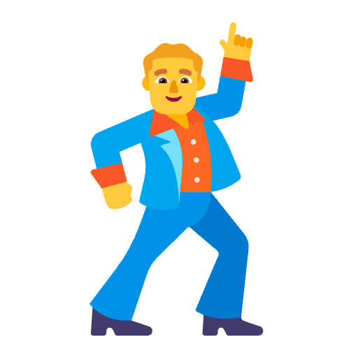 Man Dancing Flat Default Emoji from Fluent Emoji Flat Set