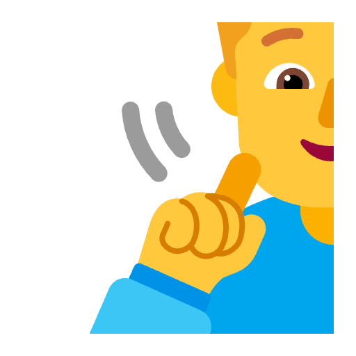 Man Deaf Flat Default Emoji from Fluent Emoji Flat Set