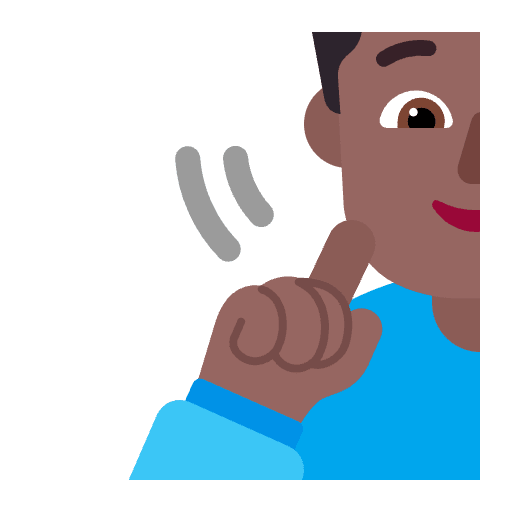 Man Deaf Flat Medium Dark Element from Fluent Emoji Flat Set