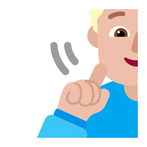 Man Deaf Flat Medium Light Element from Fluent Emoji Flat Set
