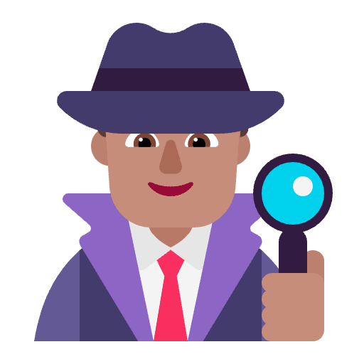 Man Detective Flat Medium Emoji from Fluent Emoji Flat Set
