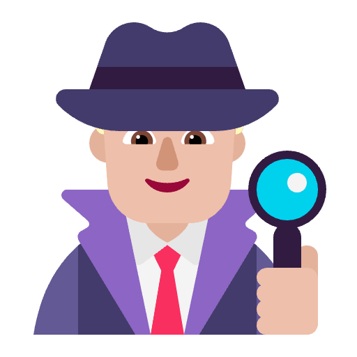 Man Detective Flat Medium Light Emoji from Fluent Emoji Flat Set