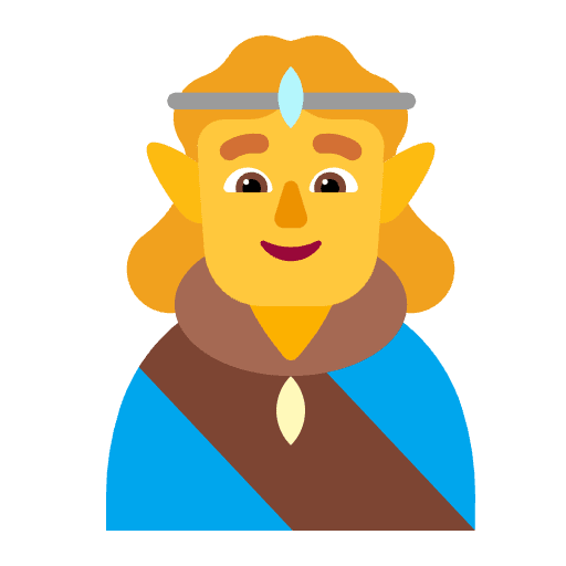 Man Elf Flat Default Emoji from Fluent Emoji Flat Set
