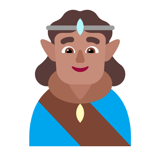 Man Elf Flat Medium Emoji from Fluent Emoji Flat Set