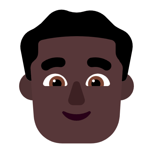 Man Flat Dark Element from Fluent Emoji Flat Set