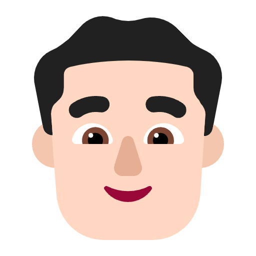 Man Flat Light Emoji from Fluent Emoji Flat Set