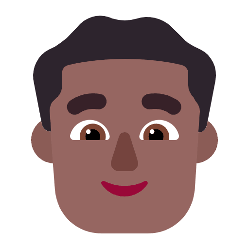 Man Flat Medium Dark Emoji from Fluent Emoji Flat Set