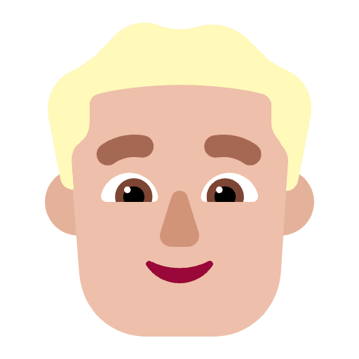 Man Flat Medium Light Emoji from Fluent Emoji Flat Set
