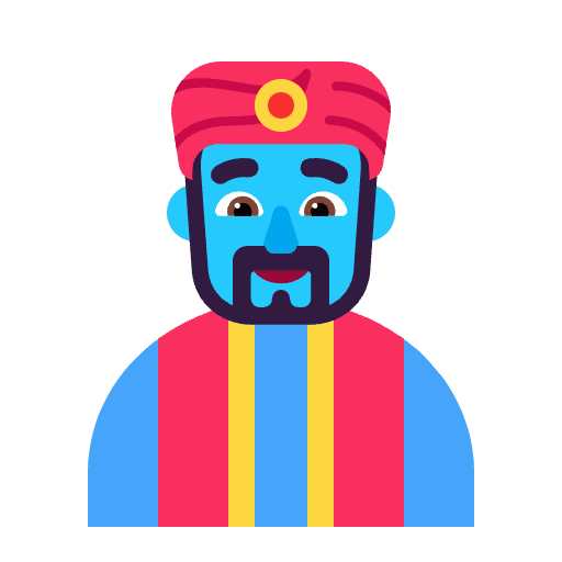Man Genie Flat Element from Fluent Emoji Flat Set