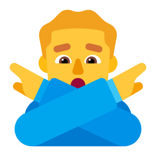 Man Gesturing No Flat Default Element from Fluent Emoji Flat Set