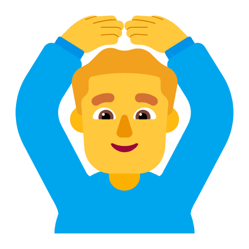 Man Gesturing Ok Flat Default Emoji from Fluent Emoji Flat Set