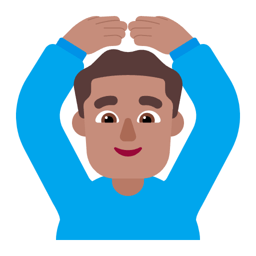Man Gesturing Ok Flat Medium Emoji from Fluent Emoji Flat Set