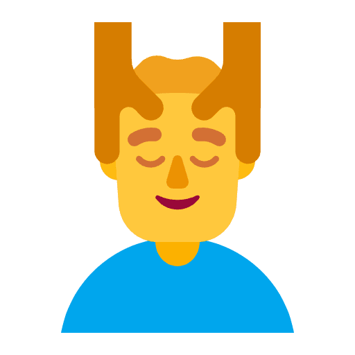 Man Getting Massage Flat Default Emoji from Fluent Emoji Flat Set