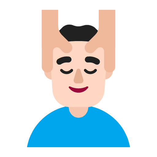 Man Getting Massage Flat Light Emoji from Fluent Emoji Flat Set